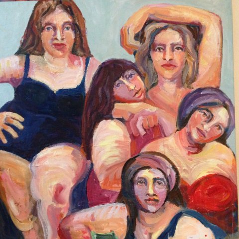 Akryl på lærred, 100x100 Akryl på lærred, 100x100