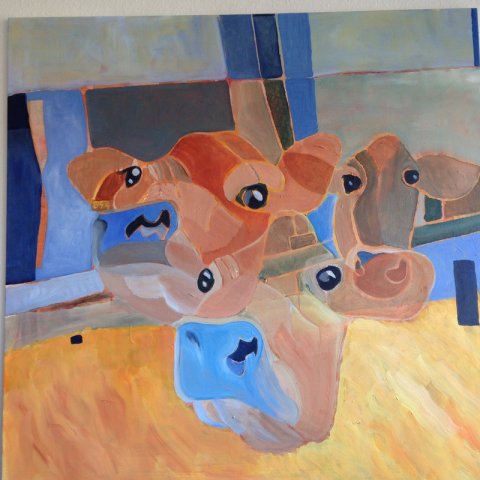 Akryl på lærred, 100x100 Akryl på lærred, 100x100