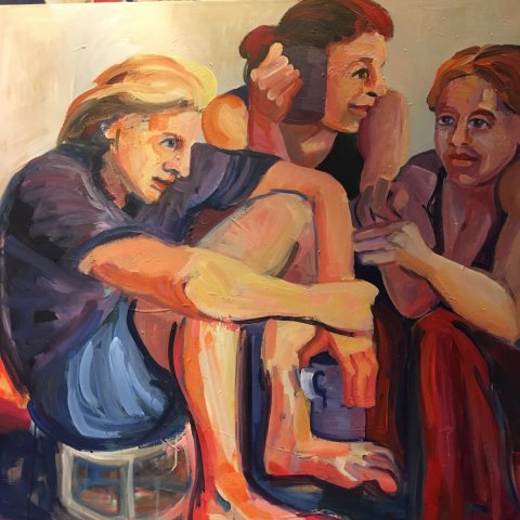 Akryl på lærred, 100x100 Akryl på lærred, 100x100