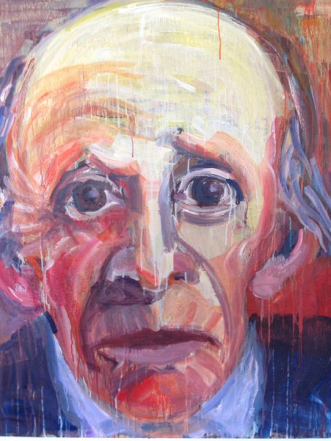 Akryl på læsrred, 100x100 Akryl på læsrred, 100x100