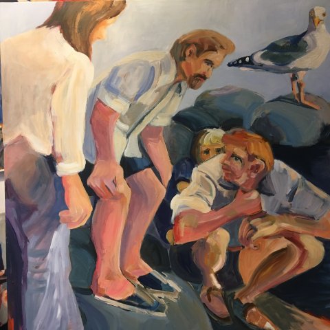 Akryl på lærred, 100x100 Akryl på lærred, 100x100