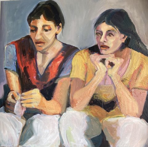 akryl på lærred, 100x100 akryl på lærred, 100x100