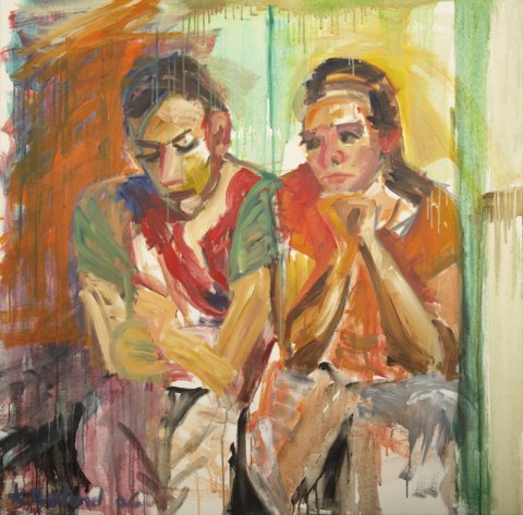 Akryl på lærred, 100x100 Akryl på lærred, 100x100