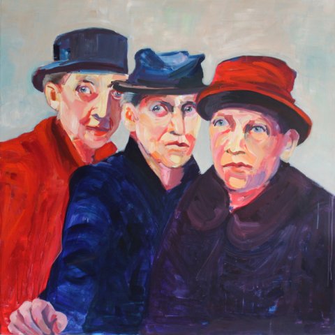 Akryl på lærred, 100x100 Akryl på lærred, 100x100