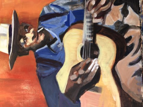 Akryl på lærred, 60x70, Solgt Akryl på lærred, 60x70, Solgt