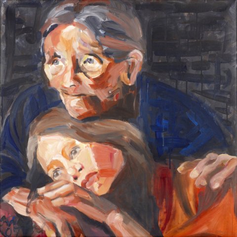 Akryl på lærred, 100x100 Akryl på lærred, 100x100